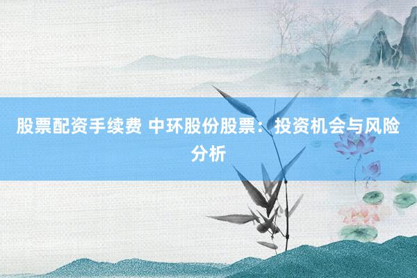 股票配资手续费 中环股份股票：投资机会与风险分析