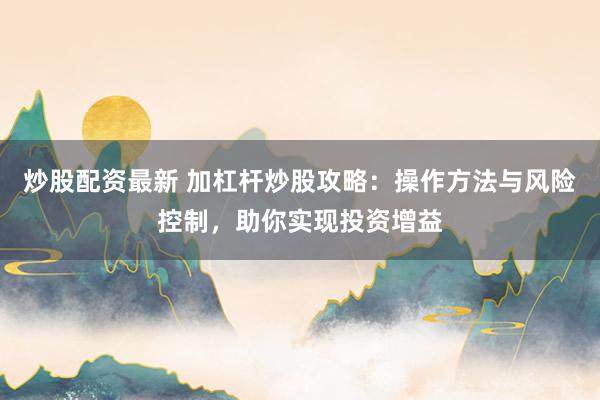 炒股配资最新 加杠杆炒股攻略：操作方法与风险控制，助你实现投资增益